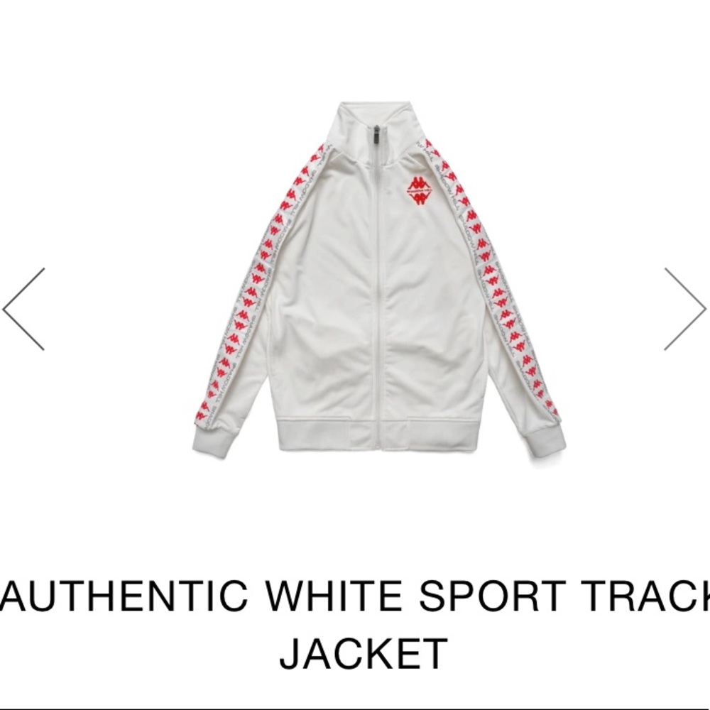 Shadow hill white sport track jacket L
